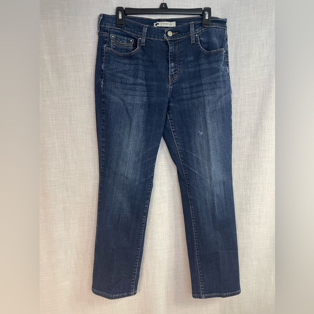 Women’s Levi, 505 straight leg jeans, midrise, zip, fly, size: 30W x30L